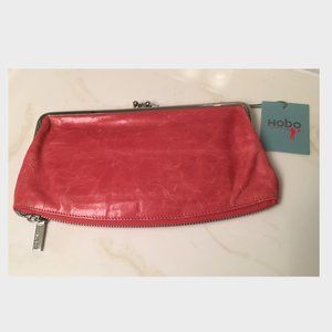 NWT - HOBO Leather Clutch with Zipper Bottom